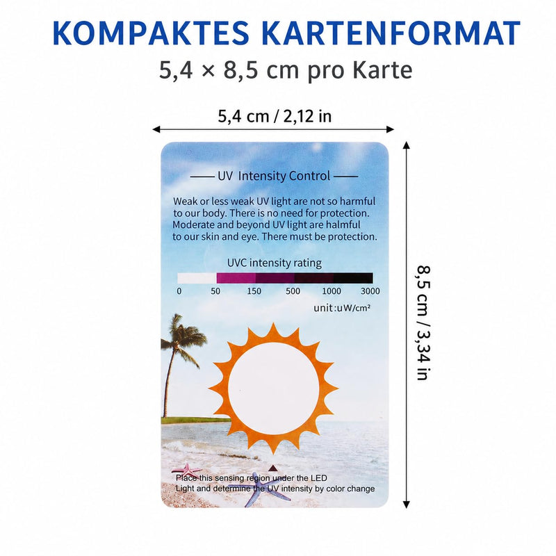HEMOTON UV Measuring Device Terrarium Test Cards Made of PVC, Pack of 10 UV Test Cards for Outdoor Use with Versatile Use and Easy Transport for Reptile Glass Containers | 8.5 x 5.4 cm, As Shown, For Outdoor Activities, Lightweight and Portable