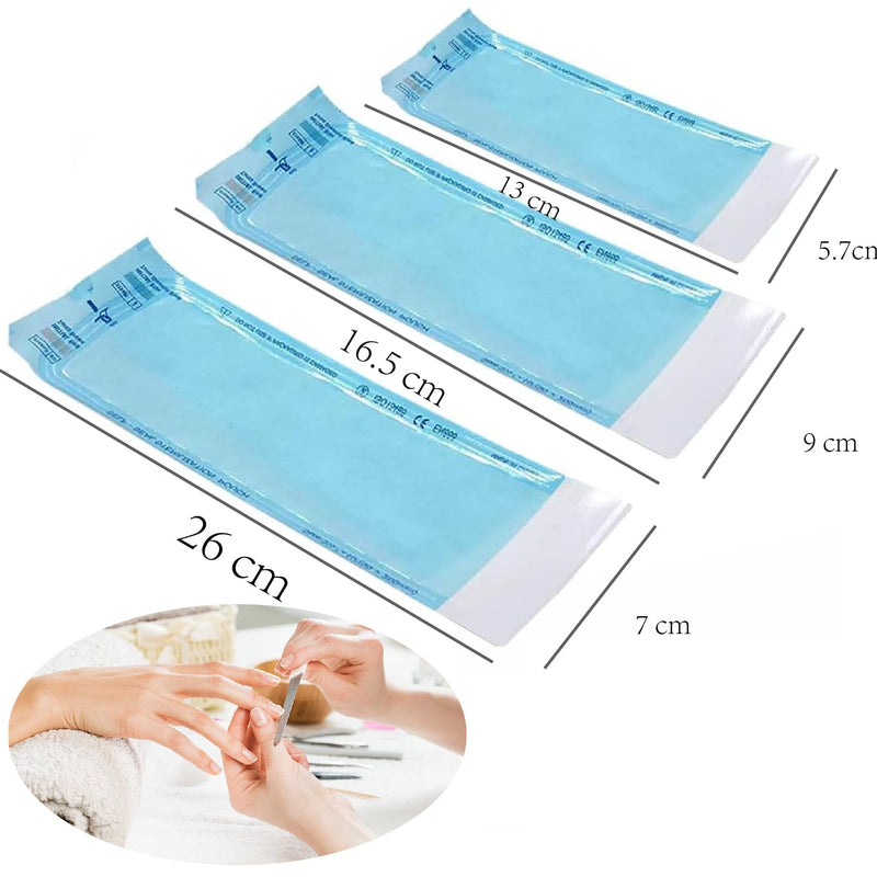 150pcs Sterilization Bags, Sterile PVC Bags, Autoclave Bags, Self Sealing Bags for Sterilization, Sterilization Bags