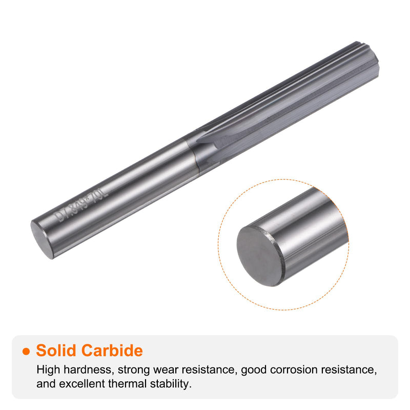 [Australia - AusPower] - HARFINGTON Carbide Chucking Reamer 0.309"(7.84mm) Dia Straight Flute Straight Shank Machine Reamer Tool for Metal and Lathes CNC Machining Centers, Black 0.309" 