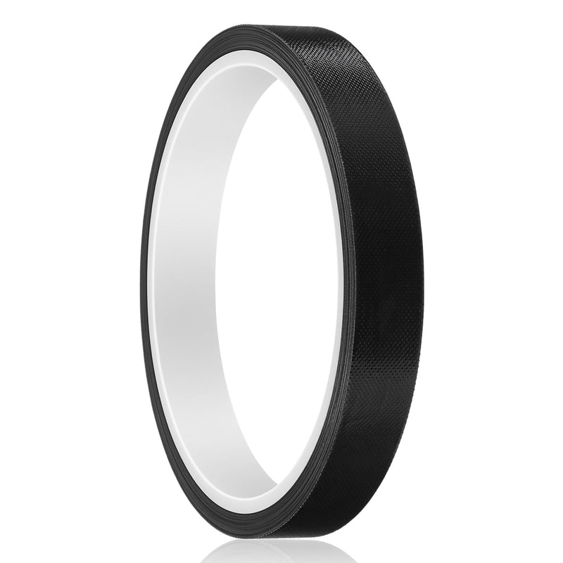 1 Roll Black Heat Resistant Tape, High Temperature Heat Transfer Tape PTFE Film Adhesive Tapes Waterproof Smooth Surface 1/2" Width, 10m / 33ft Length, Black 0.5" Width