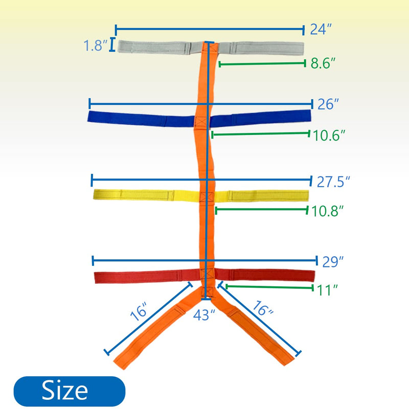 [Australia - AusPower] - First Aid Spine Backboard Strap - Emergency Stretcher System Immobilization Belt for Rescue Supplies, 10 Reflective Colors 