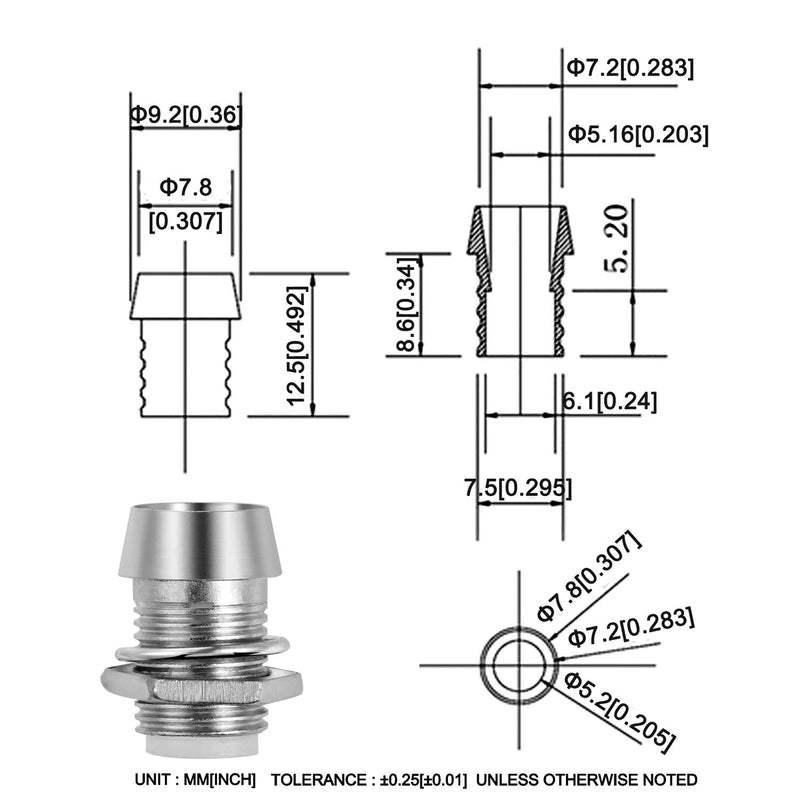 Chanzon 20pcs 5mm Metal Led Holder for Light Emitting Diodes,Diode Lights,Round Lamp Bulb