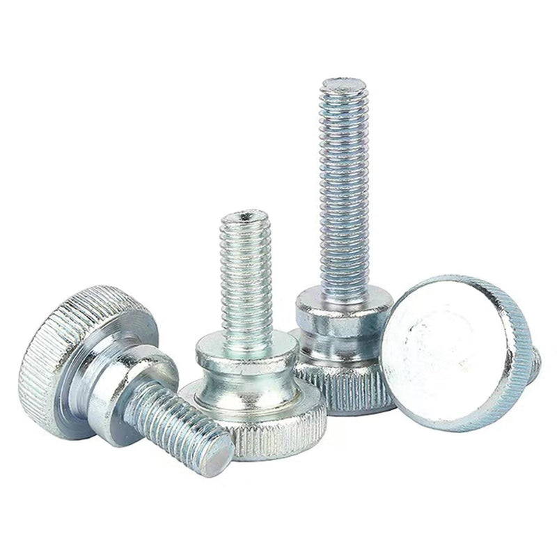 [Australia - AusPower] - M8-1.25 x 14mm Znic Plated Flat Knurled Head Fully Threaded Thumb Screws Bolts Fastener,Threaded Knurled Grip Knobs Thumb Screw,Vesa Screws, Monitor Mount Screws for TV and Monitor Mount,6 Pcs M8-1.25x14mm?6 Pcs? 