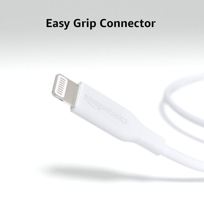Amazon Basics USB-C to Lightning Charger Cable, Apple MFi Certified for iPhone 14 13 12 11 X Xs Pro, Pro Max, Plus, iPad, Fast Charging, High Speed Data Sync, 6 ft, White (Pack of 2) Blanco 6 ft (Pack of 2)