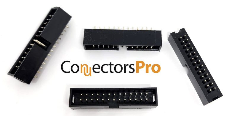 [Australia - AusPower] - 25-Pack 26P DC3 2.54mm 0.1" Pitch 26 Pins Male Box Headers 2x13 Dual Rows 26 Pins Male Straight Pin PCB DIP, Double-Row 2x13 26P DC3 2.54 mm DCS IDC Connector 2X13M-25PK 
