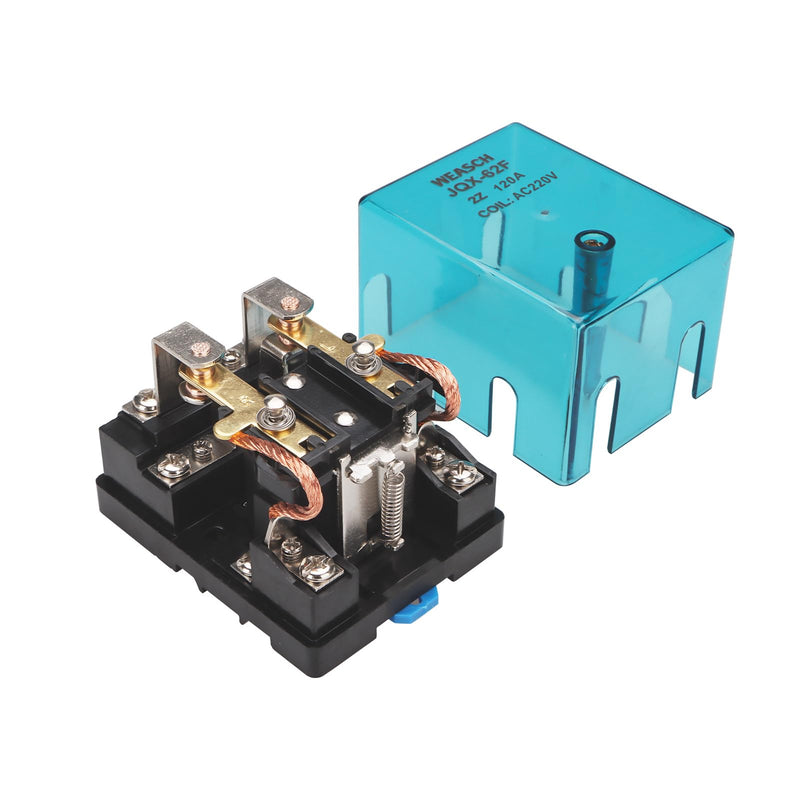 [Australia - AusPower] - 2Pcs High Power Relay JQX-62F-2Z, Coil Voltage AC 220V 80A, DPDT 2NO 2NC, Electronmagnetic Relay, 35mm Rail Mount (AC 220V, 2) 