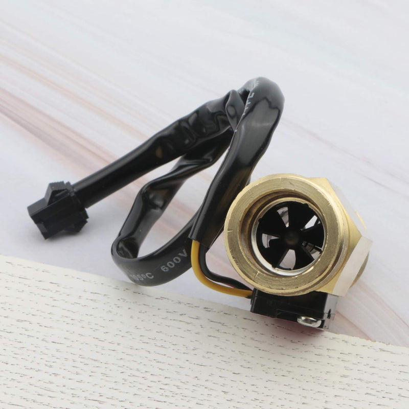 [Australia - AusPower] - 1Pcs G3/4" Hall Effect Liquid Water Flow Sensor Brass Switch Flowmeter Counter Meter DC 5V 1-30L/min 