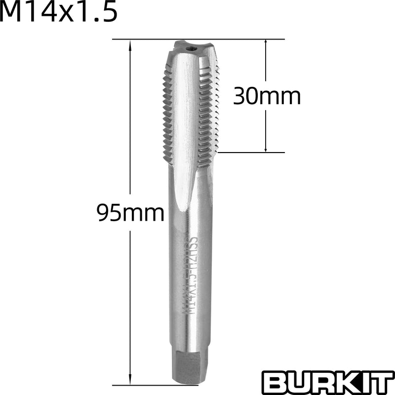 [Australia - AusPower] - Burkit M14 X 1.5 Tap and Die Set, M14 x 1.5 Machine Thread Tap and Round Die Right Hand M14x1.5 