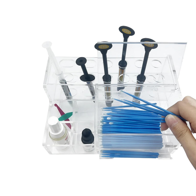 [Australia - AusPower] - Dental Syringe Acrylic Organizer, YOUYA DENTAL Multi-Function Acrylic Dental Composite Organizer Transparent Resin Holder Applicator for Resin Adhesive Syringes Brush Dispenser Placement Rack Tool Large 
