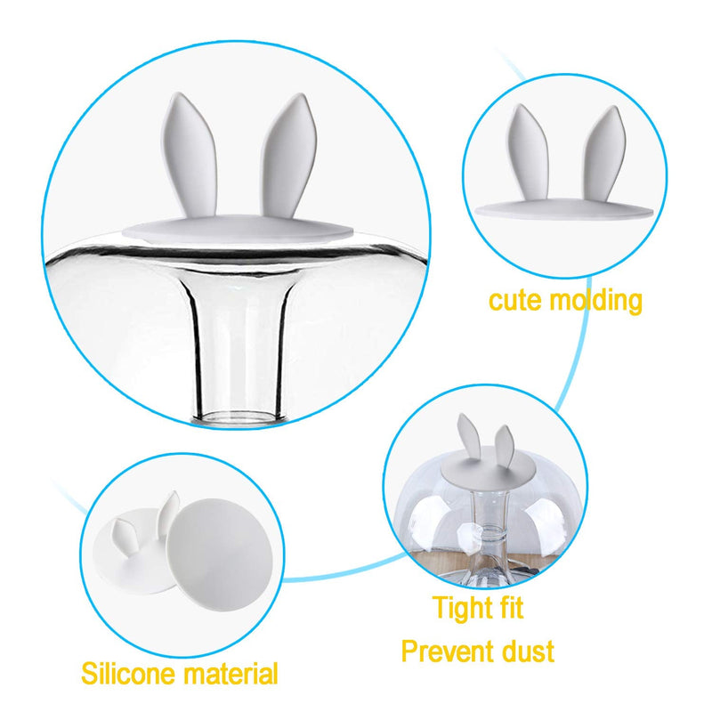 [Australia - AusPower] - HK Aura Studio 4 Speaker Anti-dust Cover - Silicone Lip for Harman Kardon Soundsticks 4 and Aura Studio 3 Bluetooth Transparent Speaker System (Rabbit White) 