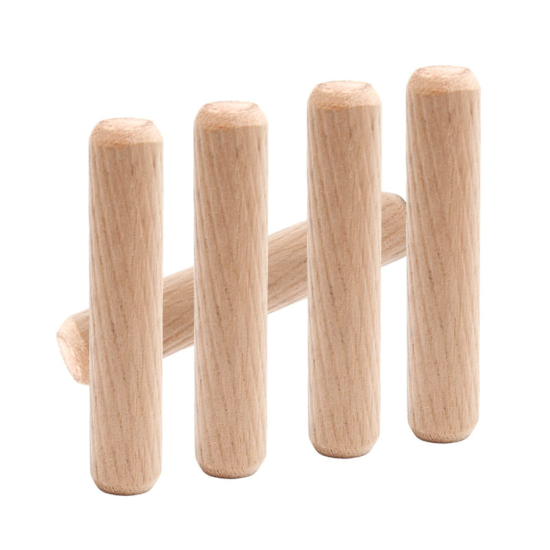 [Australia - AusPower] - 120pcs Hardwood Wood Dowel Pins, 3/8" x 2" Fluted Wood Dowels Rods Crafts Dowel Pegs for Woodworking Furniture Door Arts and Crafts DIY Projects, Straight Grooved 3/8" x 2" 
