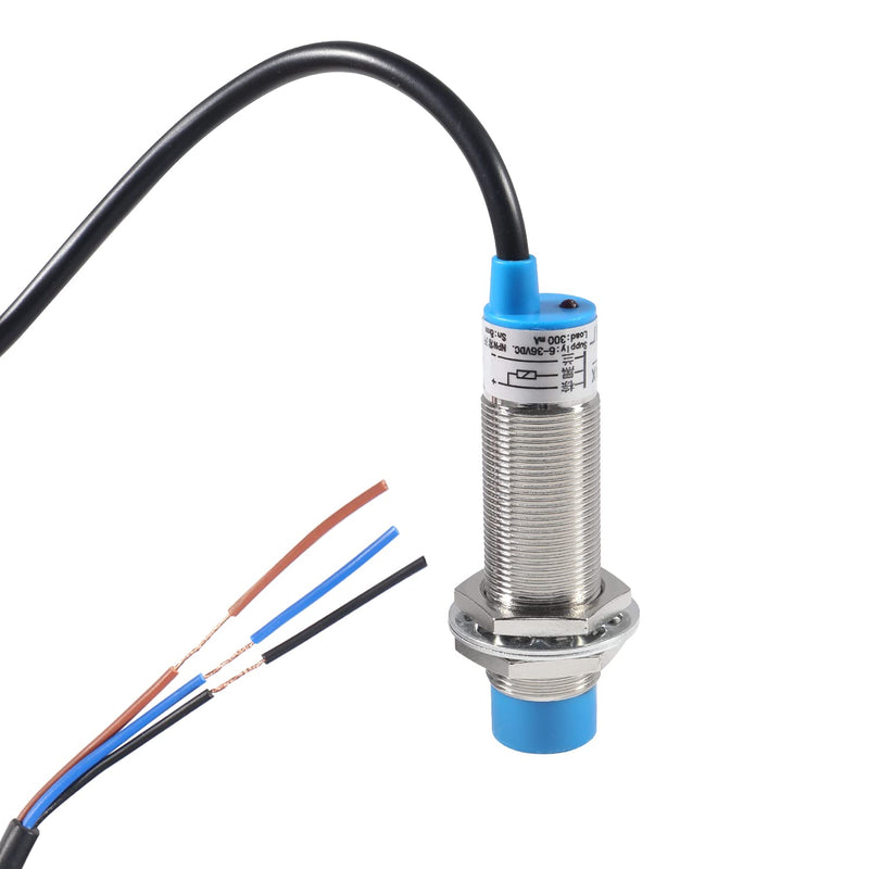 [Australia - AusPower] - 3Pcs LJ18A3-8-Z/BX NPN NO Inductive Proximity Sensor Switch Detector 8mm Detecting Distance DC 6-36V M18 Approach Switch 300mA 3 Wire LJ18A3-8-Z/BX for 3D Printer Probe Bed Leveling, MCU Board LJ18A3-8-Z/BX) 