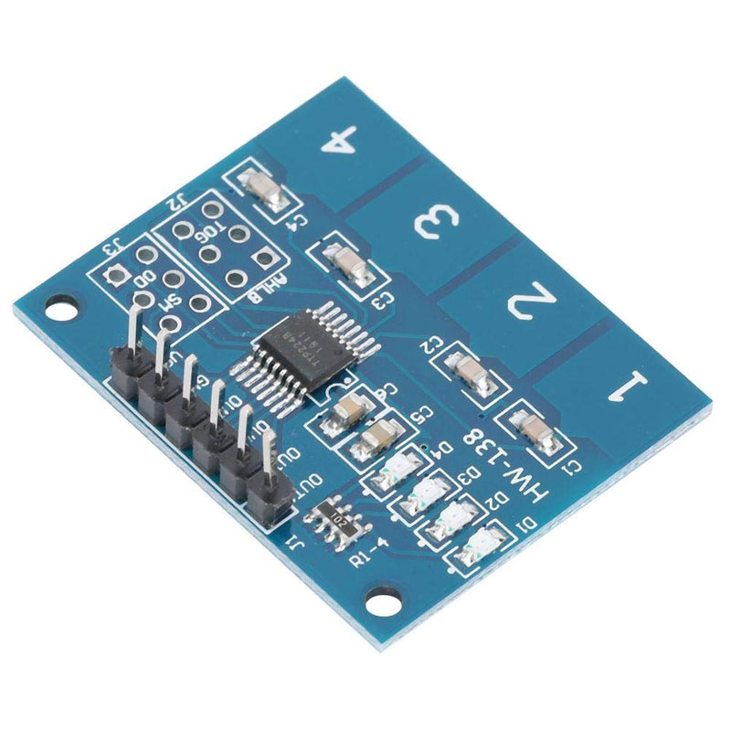 [Australia - AusPower] - 5Pcs Touch Switch Module,TTP224 Digital Capacitive Touch Sensor Switch,4 Channels Touch Sensor Switch Digital Sensor Electrical Equipment 