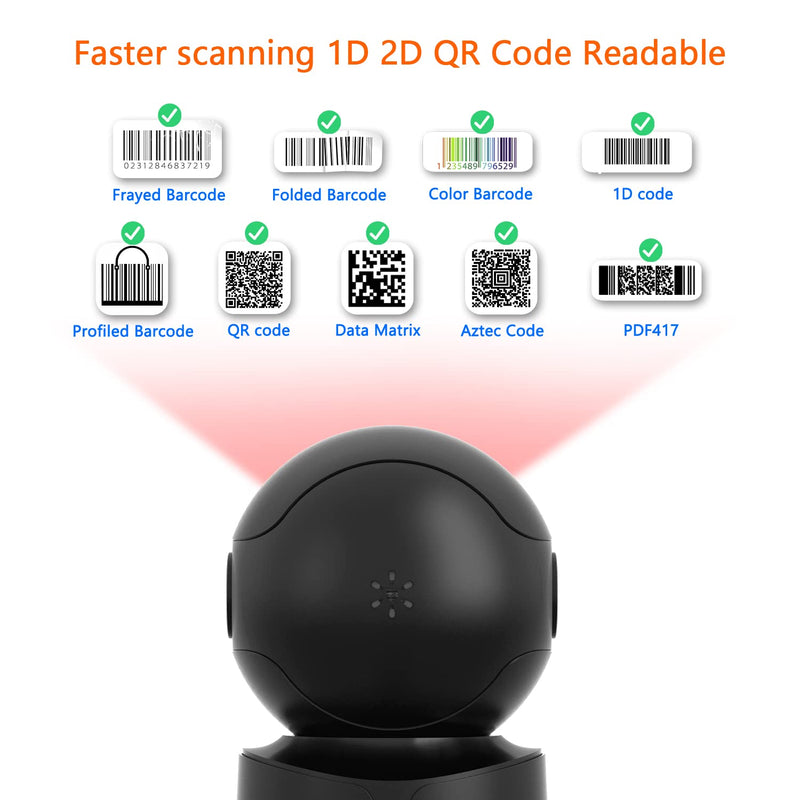 [Australia - AusPower] - NetumScan Automatic Omnidirectional Desktop Barcode Scanner, Hands-Free USB Wired QR Barcode Reader, 1D 2D Bar Code Image Sensing for Warehouse, Supermarket, Retail Store, Bookstore Pos System 