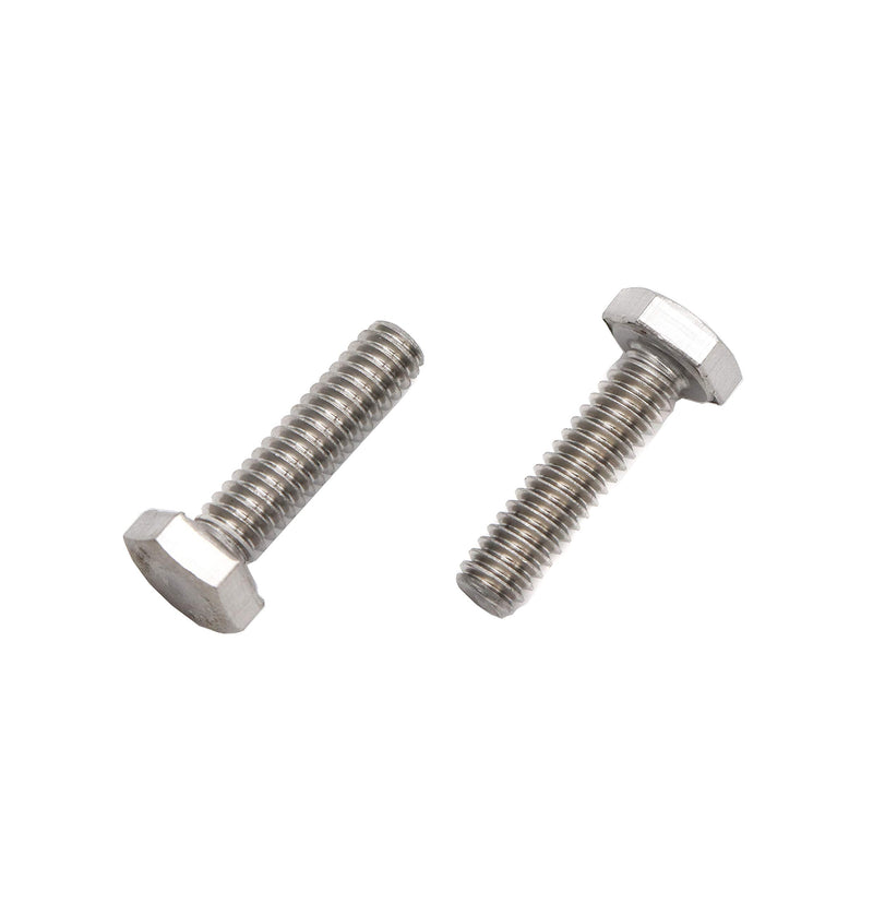 [Australia - AusPower] - binifiMux 1/4-20 x 1" Hex Bolts Screws, with 1/4-20 Nylon Inserted Lock Nuts / 1/4 Washers / 1/4-20 Hex Nuts, 304 Stainless Steel /A2-70, Silver Tone, 50pcs 1/4-20" x 1" (10-Pack) 