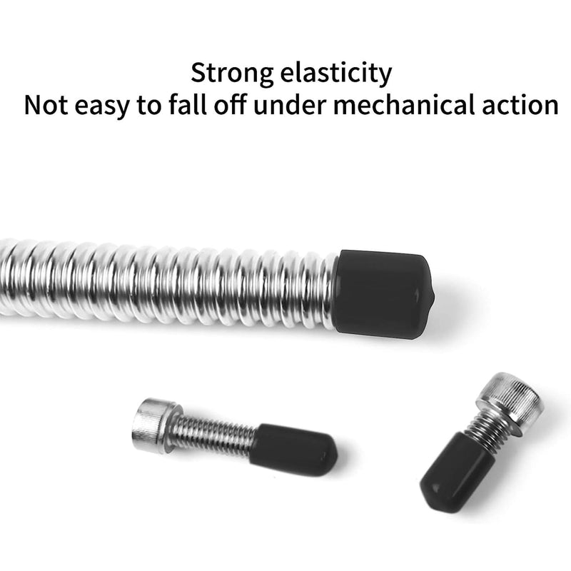 [Australia - AusPower] - 24 Pcs Round Rubber End Caps, 4/5" (20mm) ID Vinyl Flexible Screw Thread Protectors, Black Bolt End Caps for Metal Tubing Rod Bolt 20mm 24 