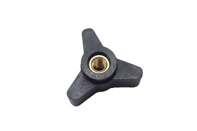 [Australia - AusPower] - Taytools 770832 Lot 10 Each 1/4-20 Female Thread Tri-Star Knobs 1-3/16 inch Wide by 11/16 inch High with Solid Brass Through Inserts 