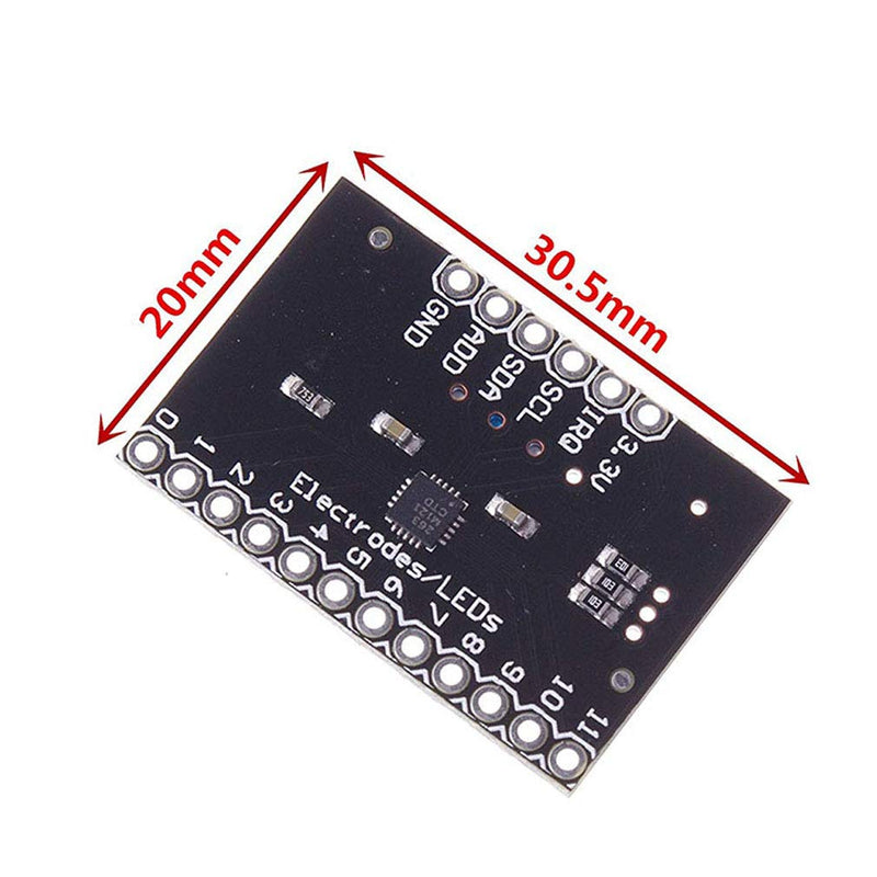 Hailege 2pcs MPR121-Breakout-V12 Proximity Keyboard Touch Sensor Capacitive Touch Sensor