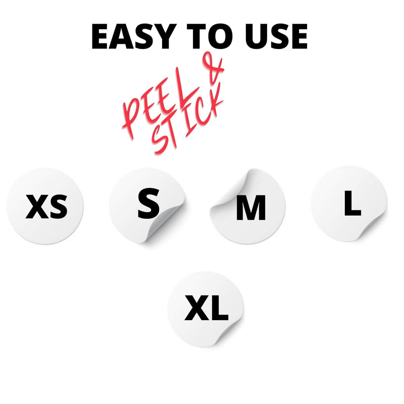 Size Stickers for Clothing, Pack of 2000 Round Self-Adhesive 3/4" Labels, Includes Small Medium Large (XS S M L XL) Clothing Size Stickers, White with Black Text - NewNest Australia