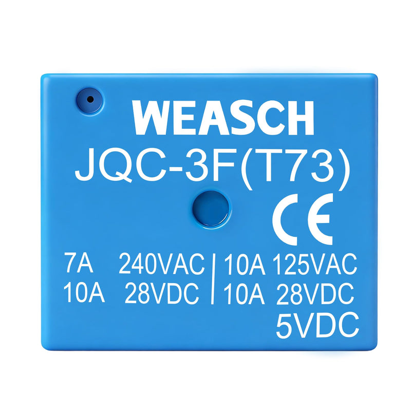 [Australia - AusPower] - 50Pcs PCB Power Relay JQC-3F(T73), DC 5V Coil, 7A 240VAC, SPDT, 5 Pins (50) 50 5VDC 