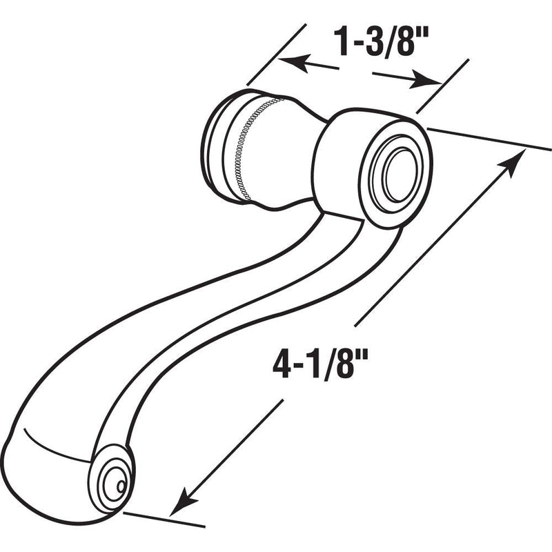 Prime-Line E 2663 French Colonial Door Levers, Heavy Weighted Casting Design, Satin Nickel, 1 Set 1/4 Inch