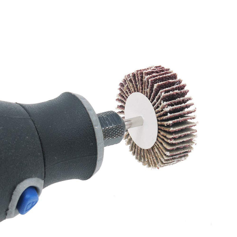 [Australia - AusPower] - AUTOTOOLHOME 10 Pack Abrasive Flap Wheel Sander 80 Grit 1/8 inch Shank for Drill Grinding Polishing Sanding Wheels Rotary Tool 
