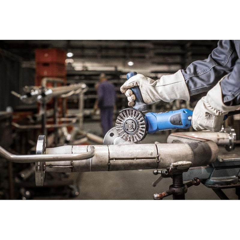 [Australia - AusPower] - Pferd 43303008 – Carda POS RBG 12512/22.2 Inox 0.50 Round brush with bore 22.2 mm Ø 125 Braid; trimming material stainless steel 0.50 mm 