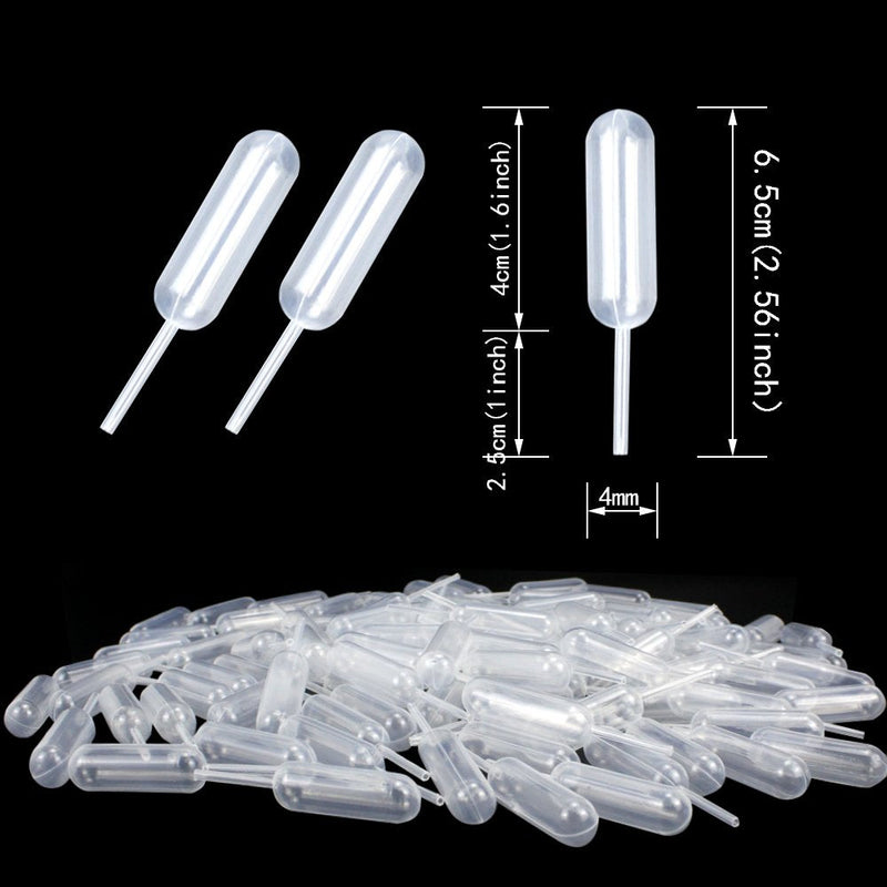 [Australia - AusPower] - Tomnk 350pcs 4ml Plastic Pipettes Squeeze Transfer Pipettes Suitable for Chocolate, Cupcakes, Strawberries 