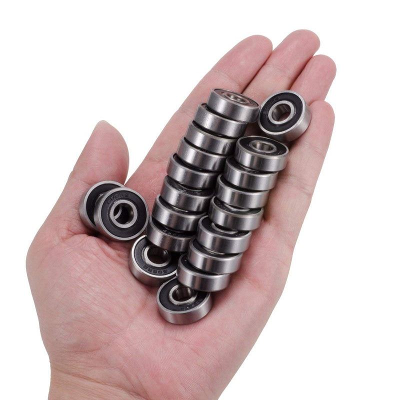 [Australia - AusPower] - Donepart 608-2RS Bearing, 608 Bearings, C3 High Speed 8mmx22mmx7mm Bearings, Double Sealed Small Bearings for Fidget Spinner, Skateboards, Scooter, 3D Printer, etc (20pack) 20 