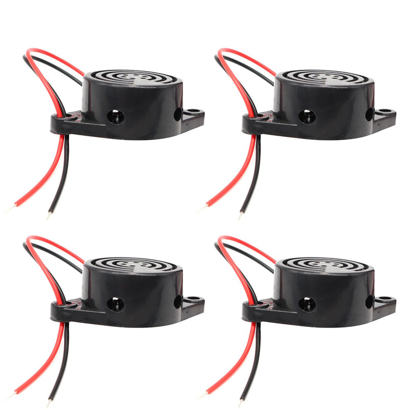 [Australia - AusPower] - 5PCS Active Piezo Buzzer 24V 3015 Adjustable Volume High Decibel Piezo Beep Tone Alarm Ring Continuous Sound Black 