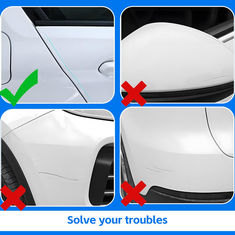 Car Door Sill Protector, Clear Anti-Collision Car Door Edge Guard, Car Door Edge Trim Protection Film, Universal Multi-Purpose Transparent Invisible Tape, for Most Cars (2.8In x 33Ft) 1 PC # 2.8In x 33Ft White