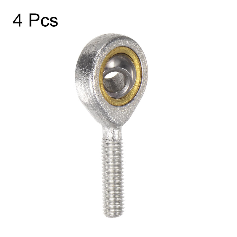 [Australia - AusPower] - uxcell 4pcs SA5T/K 5mm Rod End Bearing M5x0.8 Male Left Hand Thread, Cast Iron Rod End Joints with Jam Nut 