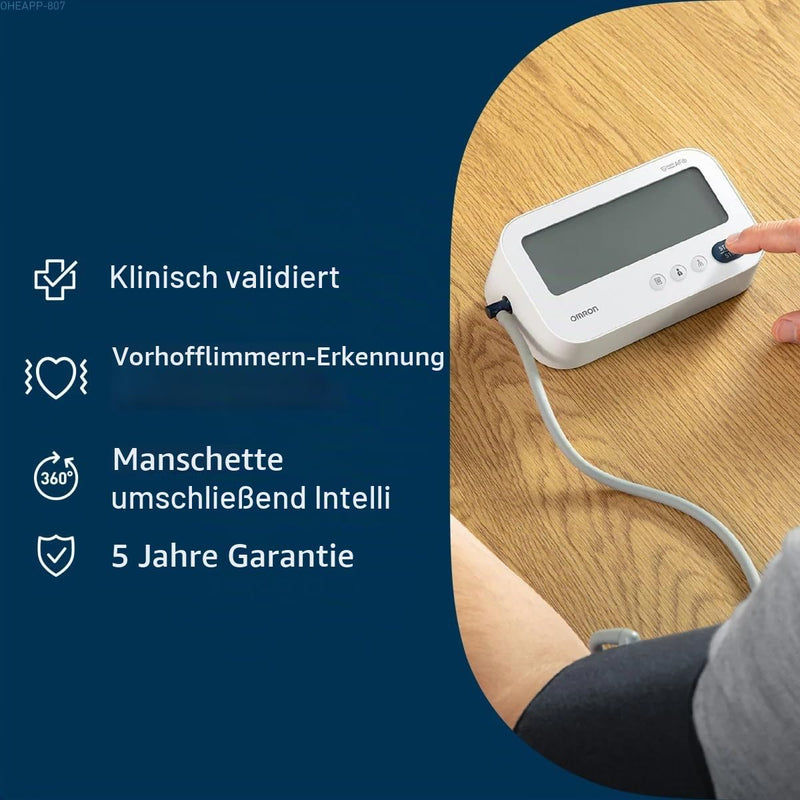 OMRON M3 Comfort AFib - Automatic Upper Arm Blood Pressure Monitor, Atrial Fibrillation Detection + IntelliWrap Cuff, Triple Measurement, 2× Memory - Perfect for Home & Prevention