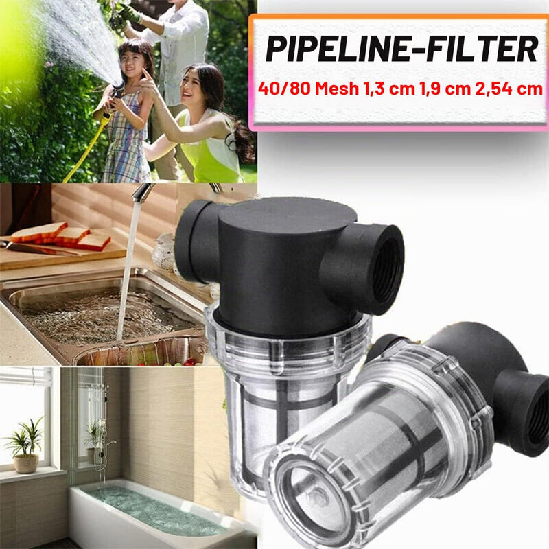 ZYWUOY Pipeline Filter, Strainer, Water Pump Filter with 40/80 Mesh Stainless Steel Strainer, Inline Mesh Strainer, Water Pump Filter for Garden Watering