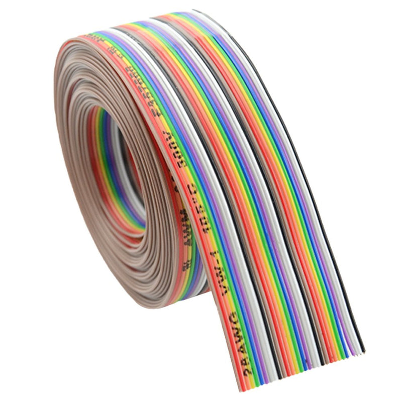 [Australia - AusPower] - XINGYHENG 30Pin Wire Rainbow Color Flat Ribbon IDC Wire Cable(16ft/5m 30Wire) 