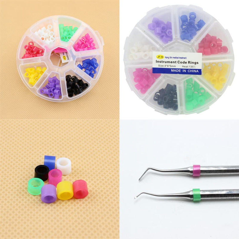 [Australia - AusPower] - Healifty Dental Code Rings, 320pcs Silicone Color Code Rings for Distinguish Dental Instruments, Easy Clean, Non?Toxic, Orthodontic Code Ring for Scaler Dental Tool 320pcs Style 3 