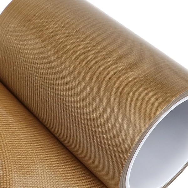 BOMEI PACK PTFE Glass Cloth Tape 6.3mil x 8 "x 33 ft High Temperature PTFE Tape Abrasion Resistant Surface Protection for Vacuum Sealer Machine, Hand Impulse Sealers Insulation Coated 1R Teflon 8in33ft