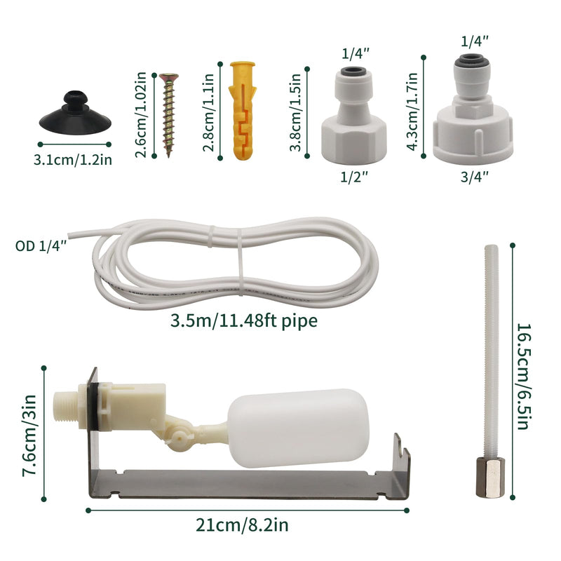 [Australia - AusPower] - Water Fountain Auto Fill System,Auto Water Leveler Float Valve Kit with Adjustable Arm for Outdoor Fountains,Ponds,Garden, Water Tank 