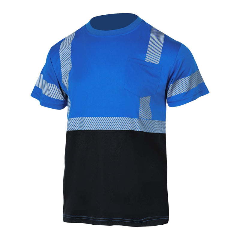 VENDACE Hi Vis Reflective Safety Shirts for Men ANSI Class 1 High Visibility Construction Work T Shirt(Royal Blue,XL) X-Large Royal Blue