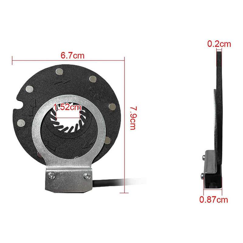 Magnetic Power Sensor for Electric Bikes F-8C 36/48V Dual Hall Sensor PAS System for E-Bike Parts Improved Pedal Assistance Technology