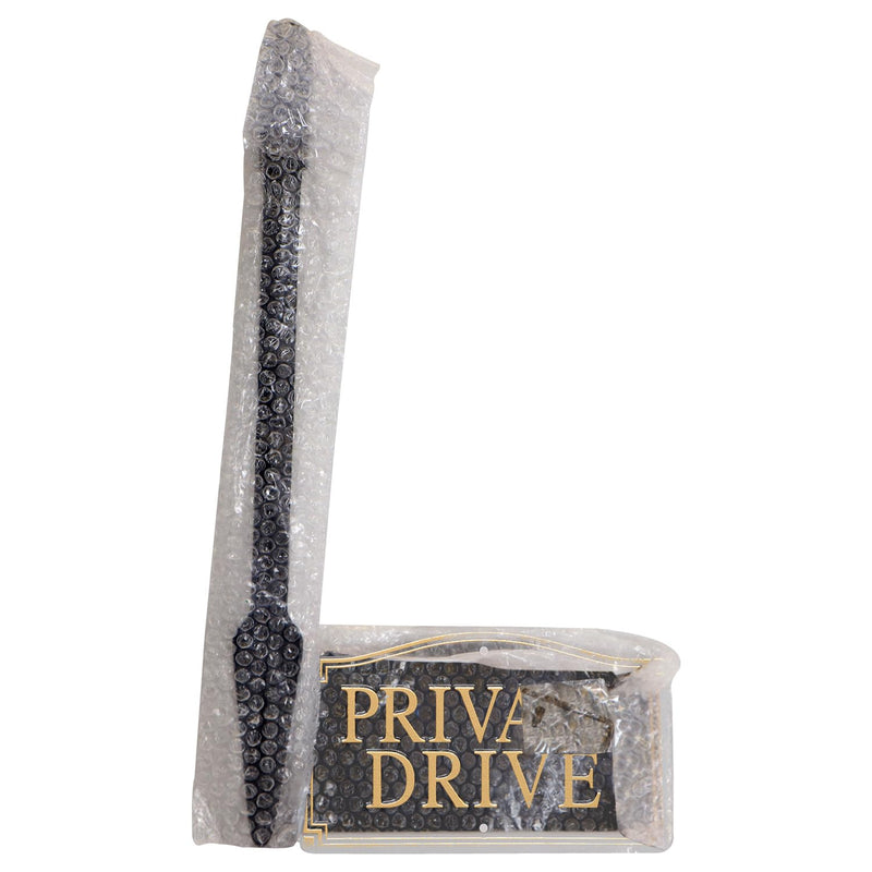SmartSign “Private Drive” GardenBoss Statement Plaque | 5.75" x 9.5" Aluminum Plaque with 18" Black Lawn Stake, Made in USA