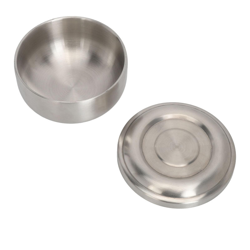 [Australia - AusPower] - Agatige Facial Mask Mixing Bowl, 304 Stainless Steel Portable Esthetician Bowls Gauze Dressings Jar with Lid for Kitchen Beauty Salon Hospital 