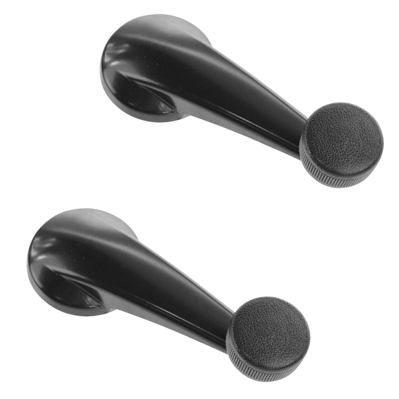 [Australia - AusPower] - TRQ Manual Window Crank Handle Black Driver Passenger Pair Compatible with S10 S15 Blazer 