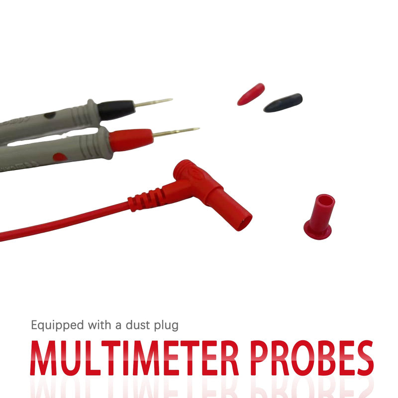 [Australia - AusPower] - 2PCS Digital Multimeter Test Leads Set with 2PCS 10A Alligator Clips 