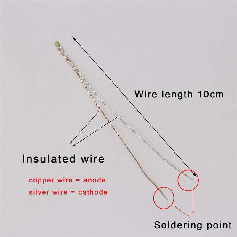 [Australia - AusPower] - 25pcs Pre-soldered Micro Litz Wired Leads Warm White SMD Led 0603 + Muti-Resistor New (2)Warm White 25 Count (Pack of 1) 