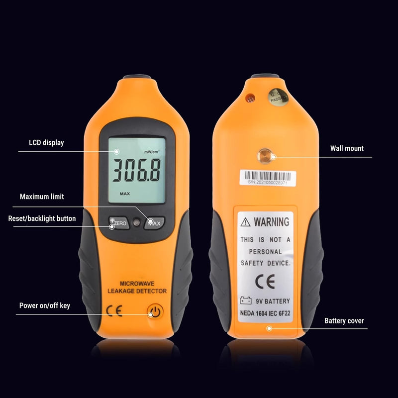 [Australia - AusPower] - Telituny Radiation Detector, HT-M2 Microwave EMF Meter, LCD Display Microwave Leak Detector, Radiation Meter Tester, Electromagnetic EMF Meter Tester 0-9.99 MW/cm2 