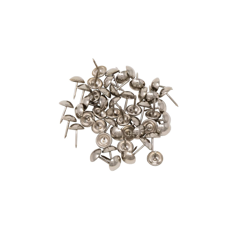 [Australia - AusPower] - House2Home Upholstery Tacks for Furniture, 7/16" Upholstery Nail Heads for Furniture Trim, Decorative Nails for Wood and Upholstered Furniture, 100 Decorative Silver Nail Heads, Nailhead Trim Kit 100 Pack Nickel 