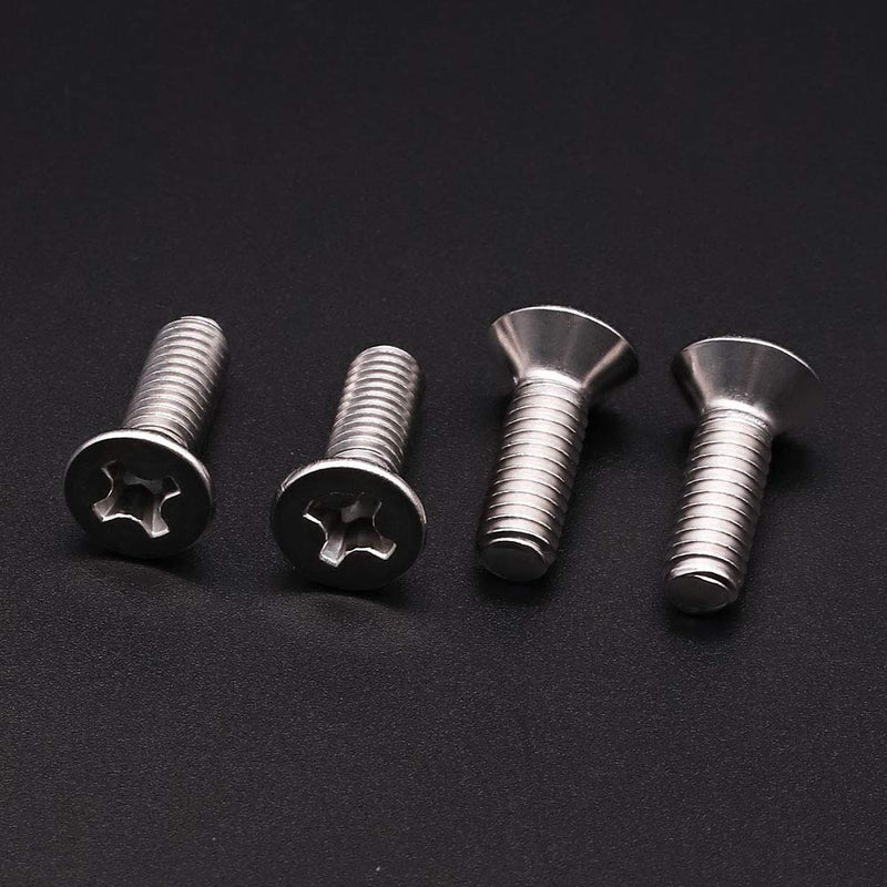 [Australia - AusPower] - #8-32 x 1/2" (100 Pack) Phillips Flat Head Machine Screws, Stainless Steel 304 (18-8), UNC Coarse Thread, Countersunk Head Machine Screws, Phillips Drive #2 #8-32 x 1/2" 100 