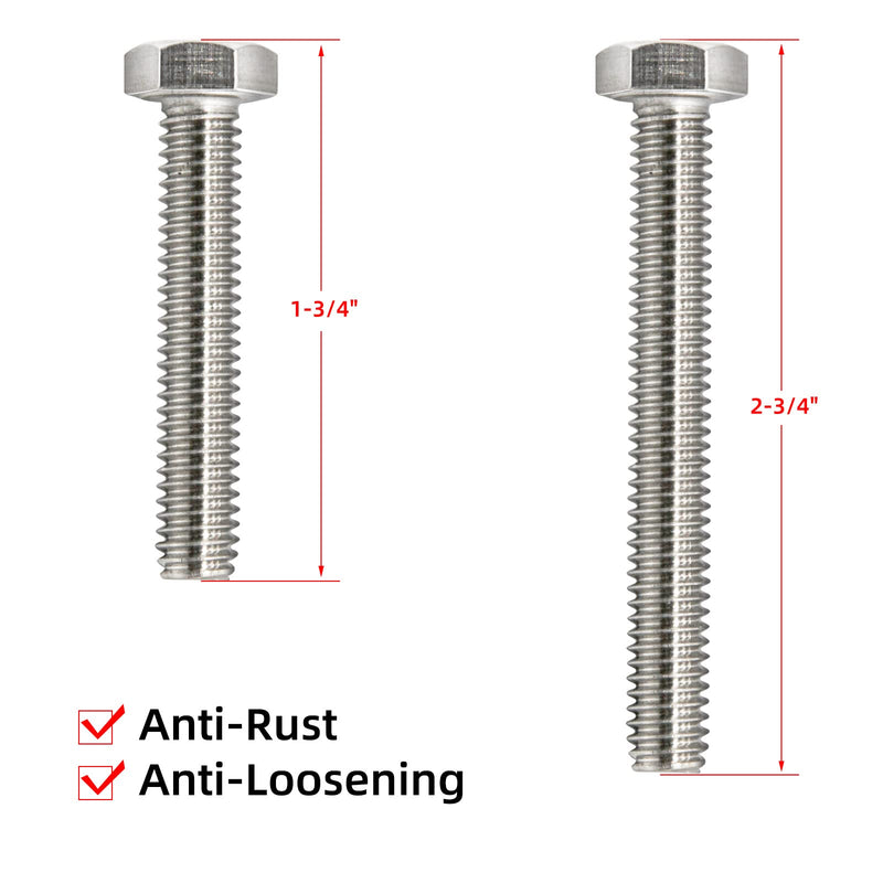 [Australia - AusPower] - 8 PCS 304 Stainless Steel Post Attachment Kit, Sign Mounting Hardware(Bolts & Nuts), Sign Post Mounting Hardware for U Channel Post 8 