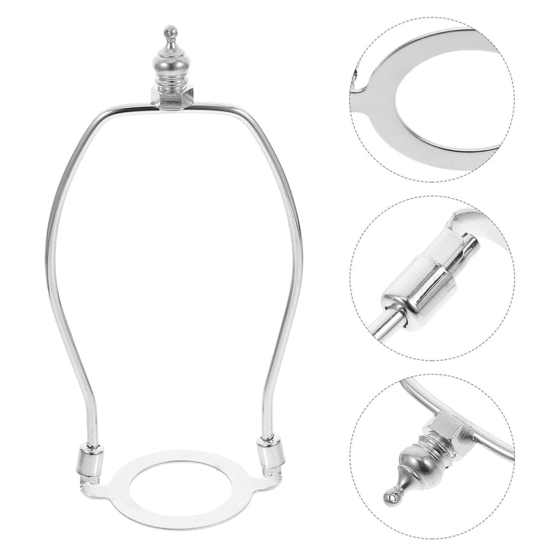 Amosfun Alloy Floor Lamp Holder with Harp Holder Replacement Parts for Table Lamps and Floor Lamps Accessories 7.87 x 3.94 x 2.28 Inches Silver